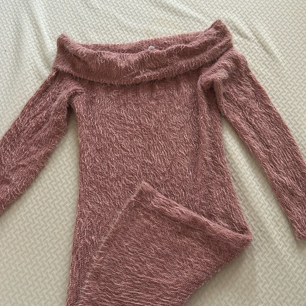 Pink fur dress